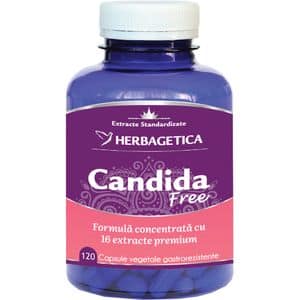 Supliment alimentar Candida Free, 120 capsule, HERBAGETICA