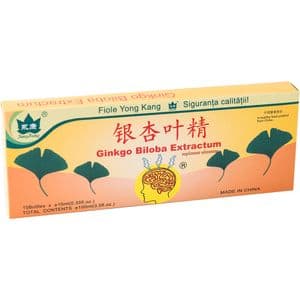Supliment alimentar Ginkgo Biloba, 10 fiole, YONG KANG