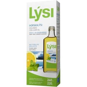 Supliment alimentar Ulei din Ficat de Cod, cu aroma de lamaie si menta, 240 ml, LYSI