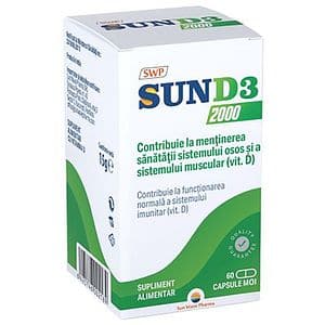 Supliment alimentar Sun-D3, 60 capsule, SUN WAVE PHARMA
