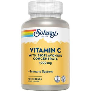 Vitamina C 1000 mg Solaray, 100 capsule vegetale, SECOM