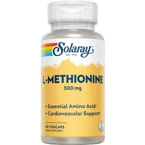Supliment alimentar L-methionine 500 mg Solaray, 30 capsule vegetale, SECOM