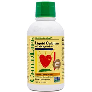 Supliment alimentar Calciu Lichid cu Magneziu Sirop pentru copii, aroma de portocale Childlife Essentials, 473 ml, SECOM