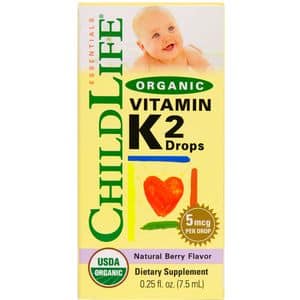 Supliment alimentar Vitamin K2 pentru copii 15 mcg ChildLife, 7.5 ml, SECOM