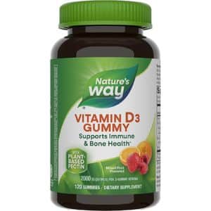 Supliment alimentar Vitamin D3 Gummy Natures Way, 120 jeleuri, SECOM