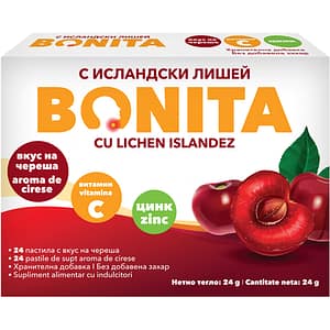 Supliment alimentar Pastile de supt Bonita cu aroma de cirese, 24 comprimate, VEDRA
