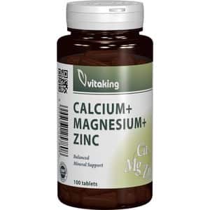 Supliment Calciu, Magneziu si Zinc, 100 comprimate, VITAKING