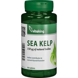 Supliment Alga marina (Sea Kelp) 33 mg, 90 comprimate, VITAKING