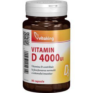 Supliment alimentar Vitamina D3 Forte 4000 UI, 90 capsule, VITAKING