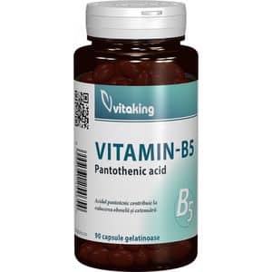 Supliment Vitamina B5 - Acid Pantotenic 200 mg, 90 capsule, VITAKING