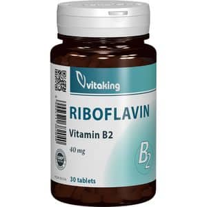 Supliment alimentar Vitamina B2 Riboflavin 40 mg, 30 comprimate, VITAKING