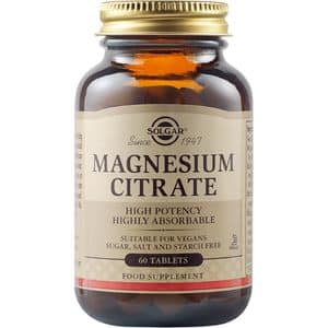 Supliment alimentar Citrat de Magneziu 200 mg, 60 tablete, SOLGAR