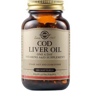 Supliment alimentar Ulei de Ficat de Cod, 100 capsule moi, SOLGAR
