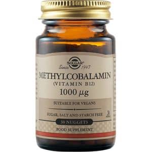 Supliment alimentar Vitamina B12 1000 mcg Metilcobalamina, 30 tablete, SOLGAR