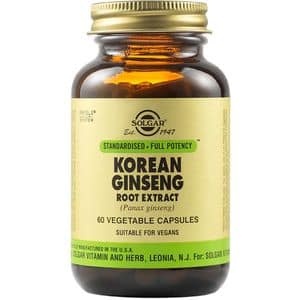 Supliment alimentar Extract din radacina de Ginseng Coreean, 60 capsule vegetale, SOLGAR