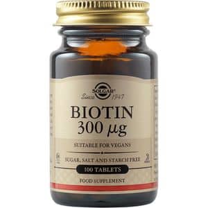 Supliment alimentar Biotina 300 mcg, 100 tablete, SOLGAR