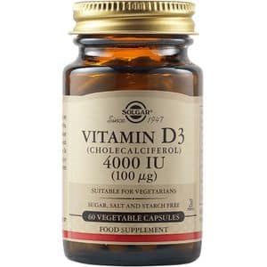 Supliment alimentar Vitamina D3 4000 UI 100 mcg, 60 capsule vegetale, SOLGAR