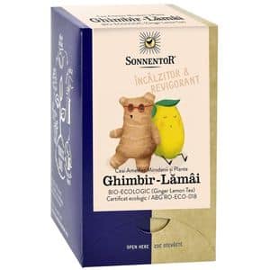 Ceai SONNENTOR Ghimbir si lamaie, 18 plicuri 