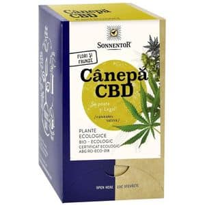 Ceai plante SONNENTOR Canepa CBD, 18 plicuri 