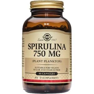 Supliment alimentar Spirulina 750 mg, 80 capsule vegetale, SOLGAR