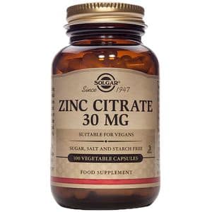 Supliment alimentar Zinc Citrat 30 mg, 100 capsule vegetale, SOLGAR