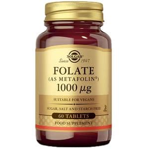 Supliment alimentar Acid Folic (Metafolin) Folate 1000 mcg, 60 tablete, SOLGAR