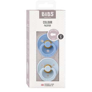 Suzeta BIBS Colour 110214, 0 luni+, 2 buc, albastru