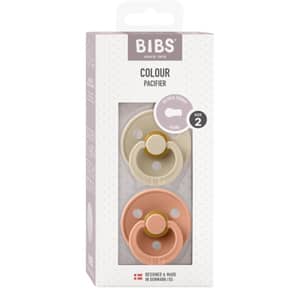 Suzeta BIBS Colour 120229, 6 luni+, 2 buc, bej-roz