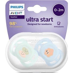 Suzeta PHILIPS AVENT Ultra Start SCF075/04, 0 luni+, 2 buc, multicolor