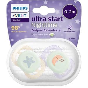 Suzeta PHILIPS AVENT Ultra Start SCF075/07, 0 luni+, 2 buc, multicolor