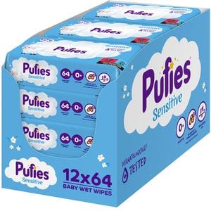 Servetele umede PUFIES Sensitive, 12 pachete, 768 buc