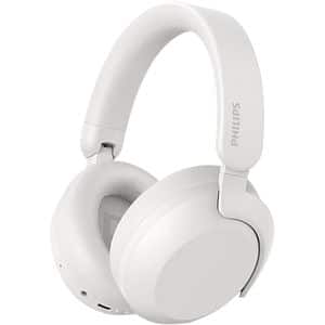 Casti PHILIPS TAH8000EBK/00, Bluetooth, Over-Ear, Microfon, Noise cancelling, alb