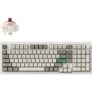 Tastatura Gaming Wireless mecanica KEYCHRON Q5 MAX Q5M-P2, Bluetooth, USB, Layout US, alb