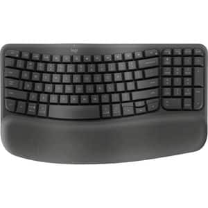 Tastatura wireless LOGITECH Wave Keys, Bluetooth, USB, Layout US INT, grafit