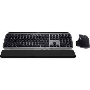 Kit tastatura si mouse Wireless LOGITECH MX KEYS S Combo pentru Mac, USB, Bluetooth, negru