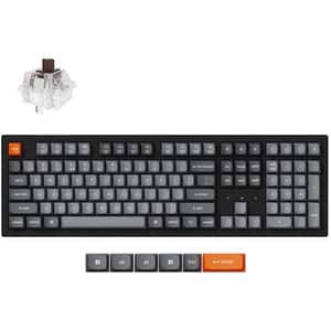 Tastatura Gaming Wireless mecanica KEYCHRON K10 MAX QMK Full, Bluetooth, USB, negru