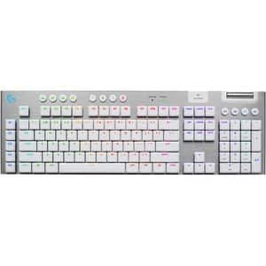Tastatura Gaming Wireless mecanica LOGITECH G915 X Lightspeed Tactile Switches, Bluetooth, USB, Layout US INT, alb