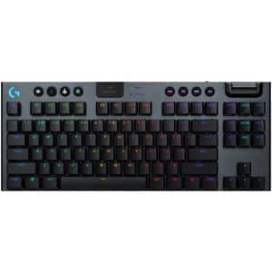 Tastatura Gaming Wireless mecanica LOGITECH G915 X Lightspeed TKL Linear Switches, Bluetooth, USB, Layout US INT, negru