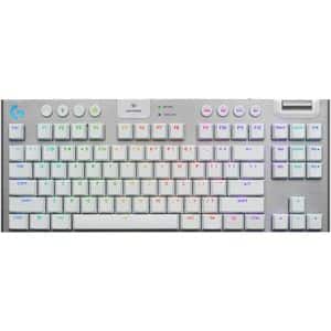 Tastatura Gaming Wireless mecanica LOGITECH G915 X Lightspeed TKL Tactile Switches, Bluetooth, USB, Layout US INT, alb