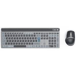 Kit tastatura si mouse Wireless HAMA WKM-750, USB, Bluetooth, Layout US, negru