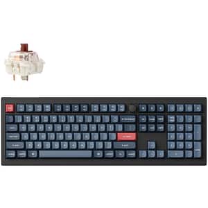 Tastatura Gaming Wireless mecanica KEYCHRON V6 MAX QMK/VIA FULL, Bluetooth, USB, Layout US, negru