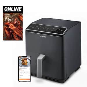 Friteuza cu aer cald COSORI Dual Blaze CAF-P681S-KEUR, 6.4l, 1700W, gri inchis-negru
