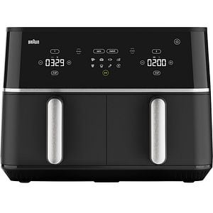 Friteuza cu aer cald dubla BRAUN TwinCook 5 TD5030IBK, 10l, 2.4kg, 2400W, negru-argintiu