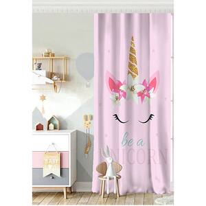Draperie Mila Home Unicorn, rejansa, 140 x 200 cm, semiopac, roz