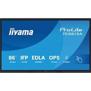 Display profesional LED IPS IIYAMA ProLite TE8615A-B2AG, 85.6", 4K UHD, negru
