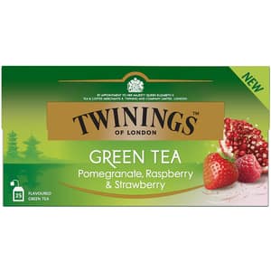 Ceai verde TWININGS Rodie, Zmeura&Capsuni, 25 buc, 37.5g