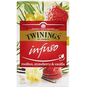 Ceai infuzie TWININGS Rooibos, Capsuni&Vanilie, 20 buc, 40g
