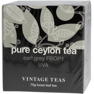 Ceai negru VINTAGE TEAS Pure Ceylon Earl Gray, 70g