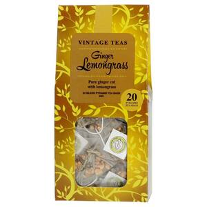 Ceai infuzie VINTAGE TEAS Ginger Cut with Lemongrass, 40g, 20 buc