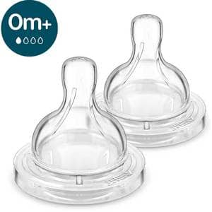 Set tetine PHILIPS AVENT Classic+ SCY761/02, flux nou-nascut, 0 luni+, 2 buc, silicon